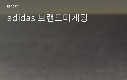 adidas 브랜드마케팅