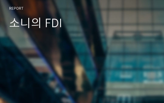 소니의 FDI