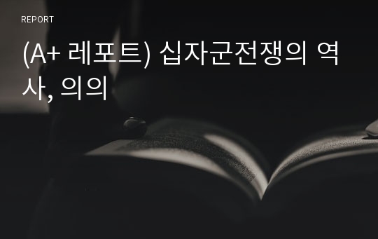 (A+ 레포트) 십자군전쟁의 역사, 의의