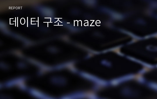 데이터 구조 - maze