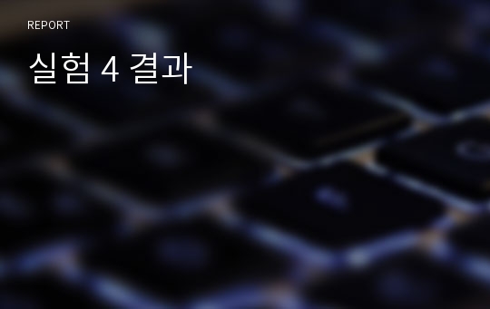 실험 4 결과