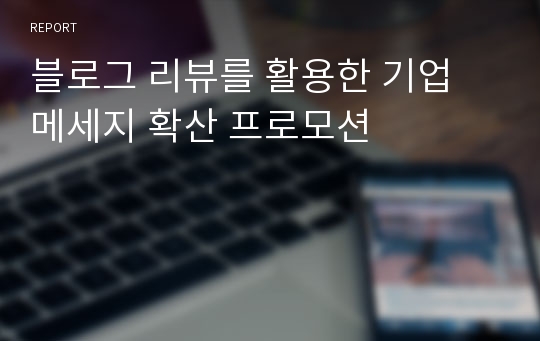 블로그 리뷰를 활용한 기업 메세지 확산 프로모션