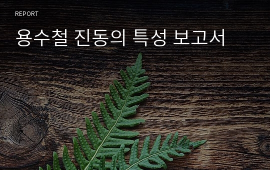 용수철 진동의 특성 보고서