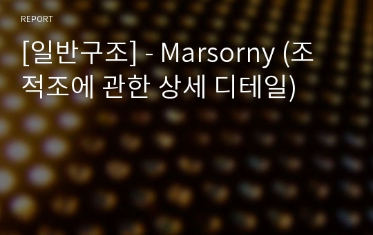 [일반구조] - Marsorny (조적조에 관한 상세 디테일)