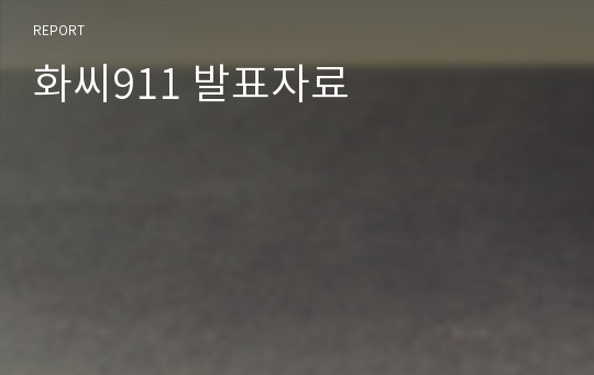 화씨911 발표자료