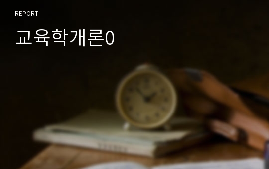 교육학개론0