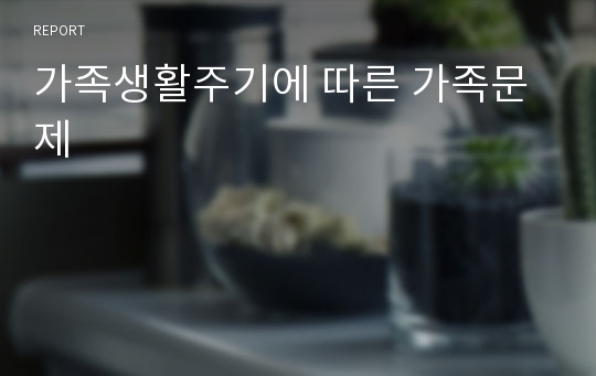 가족생활주기에 따른 가족문제