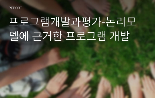 프로그램개발과평가-논리모델에 근거한 프로그램 개발