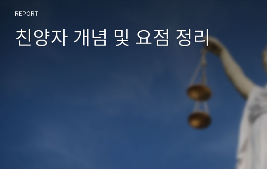 친양자 개념 및 요점 정리