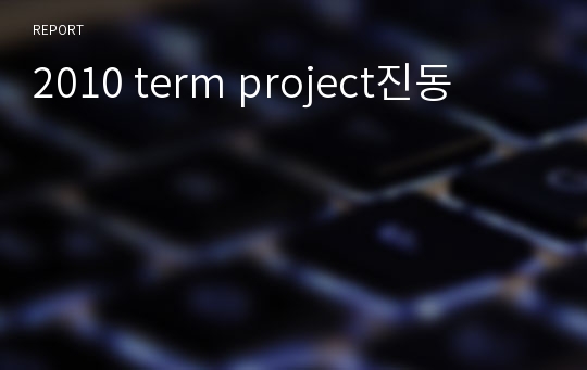 2010 term project진동