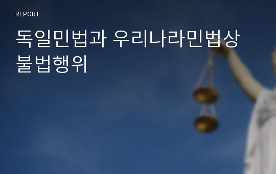 독일민법과 우리나라민법상 불법행위