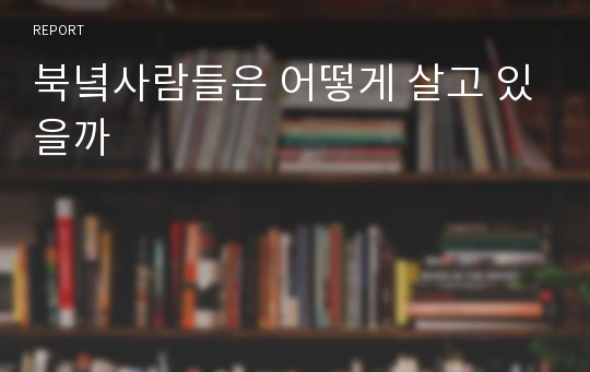 북녘사람들은 어떻게 살고 있을까