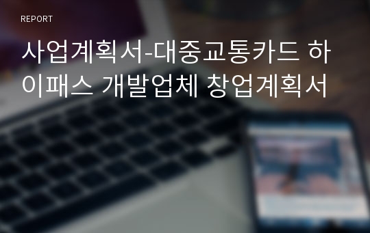 사업계획서-대중교통카드 하이패스 개발업체 창업계획서