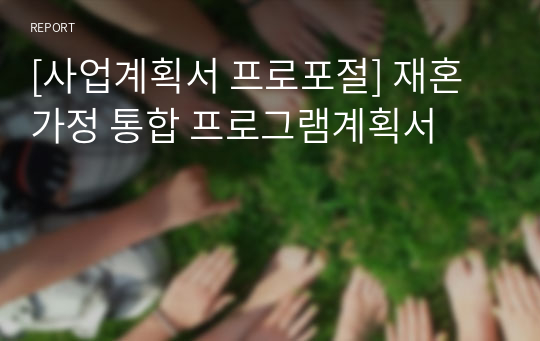 [사업계획서 프로포절] 재혼가정 통합 프로그램계획서