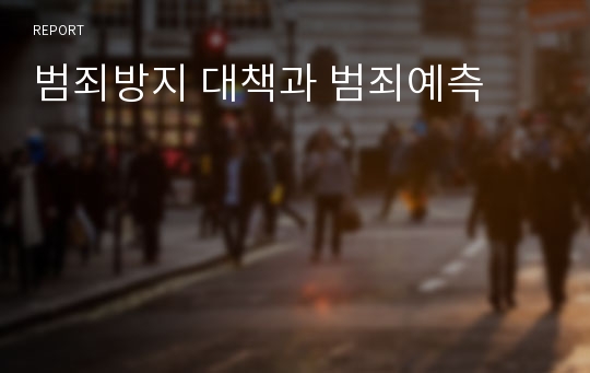 범죄방지 대책과 범죄예측