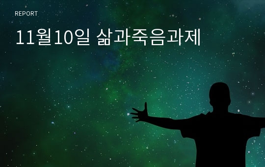 11월10일 삶과죽음과제