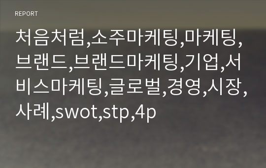 처음처럼,소주마케팅,마케팅,브랜드,브랜드마케팅,기업,서비스마케팅,글로벌,경영,시장,사례,swot,stp,4p