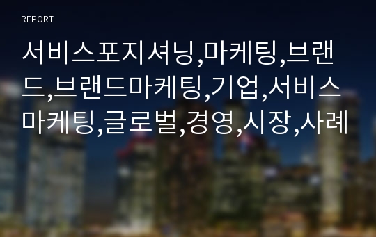 서비스포지셔닝,마케팅,브랜드,브랜드마케팅,기업,서비스마케팅,글로벌,경영,시장,사례