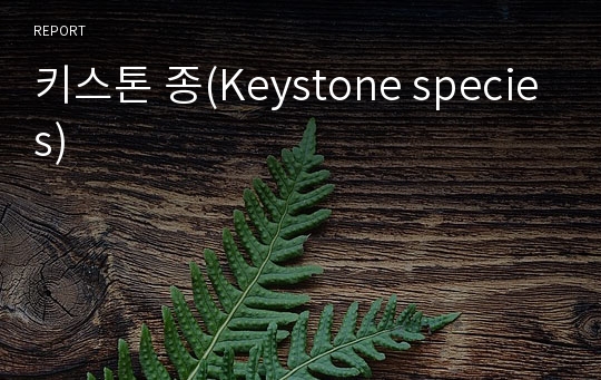 키스톤 종(Keystone species)