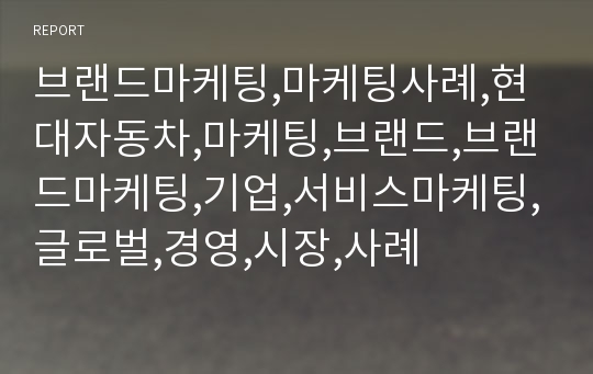 브랜드마케팅,마케팅사례,현대자동차,마케팅,브랜드,브랜드마케팅,기업,서비스마케팅,글로벌,경영,시장,사례