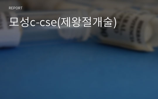 모성c-cse(제왕절개술)