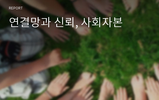 연결망과 신뢰, 사회자본