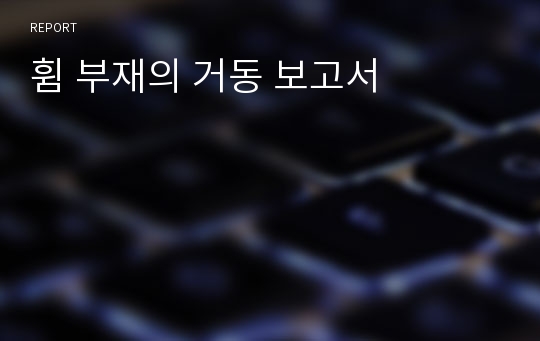 휨 부재의 거동 보고서