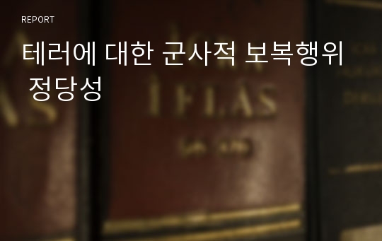 테러에 대한 군사적 보복행위 정당성