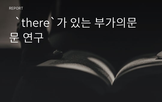   `there`가 있는 부가의문문 연구