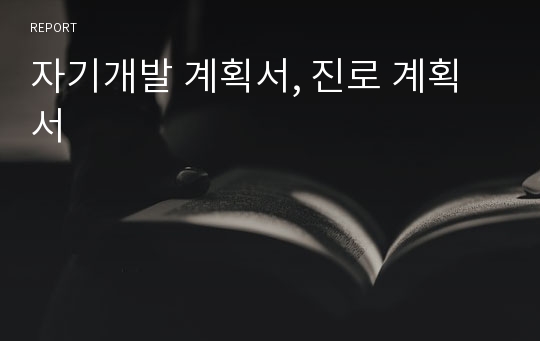 자기개발 계획서, 진로 계획서