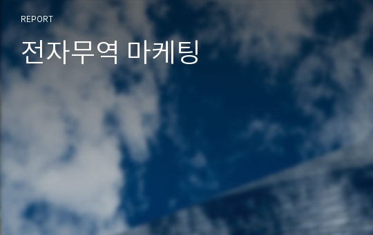 전자무역 마케팅