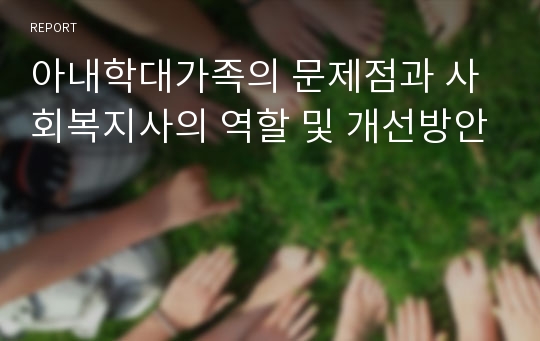 아내학대가족의 문제점과 사회복지사의 역할 및 개선방안