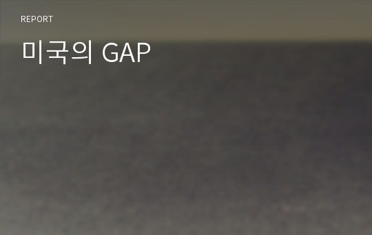 미국의 GAP