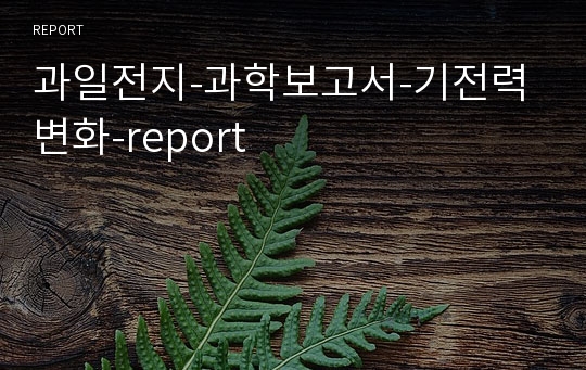 과일전지-과학보고서-기전력변화-report