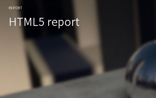 HTML5 report