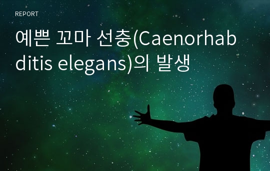 예쁜 꼬마 선충(Caenorhabditis elegans)의 발생