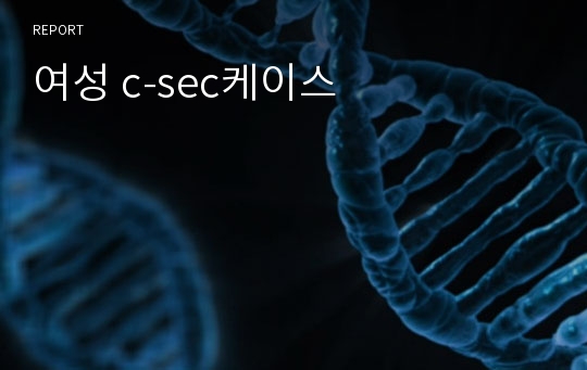 여성 c-sec케이스