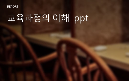 교육과정의 이해  ppt