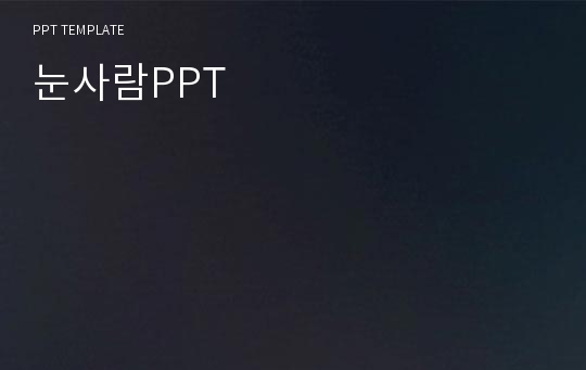 눈사람PPT