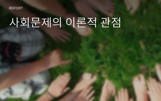 사회문제의 이론적 관점