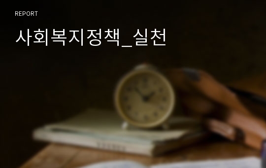 사회복지정책_실천