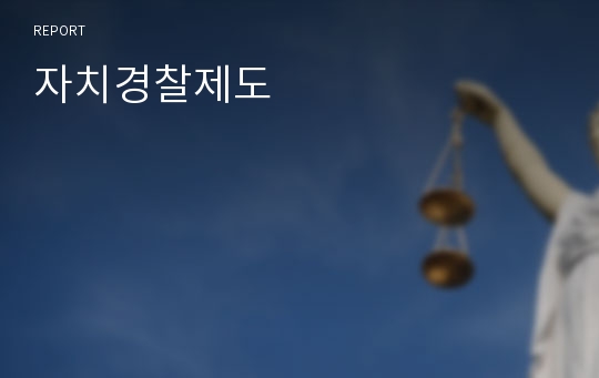 자치경찰제도