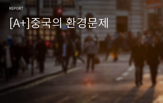 [A+]중국의 환경문제