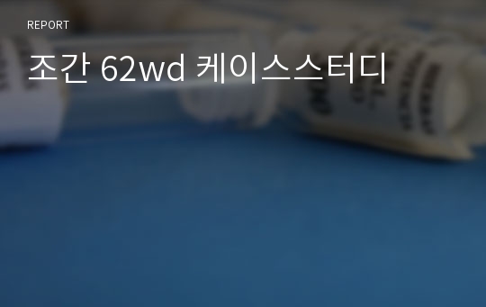 조간 62wd 케이스스터디