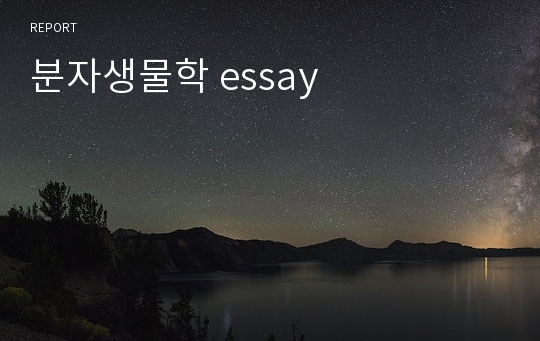 분자생물학 essay