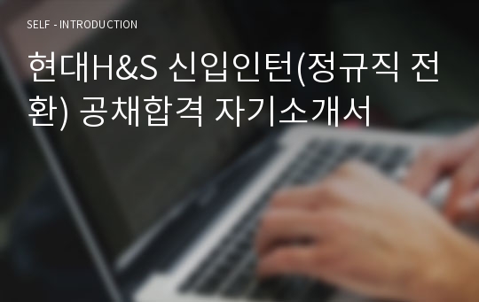 현대H&amp;S 신입인턴(정규직 전환) 공채합격 자기소개서