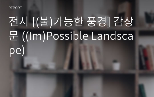 전시 [(불)가능한 풍경] 감상문 ((Im)Possible Landscape)