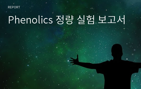 Phenolics 정량 실험 보고서