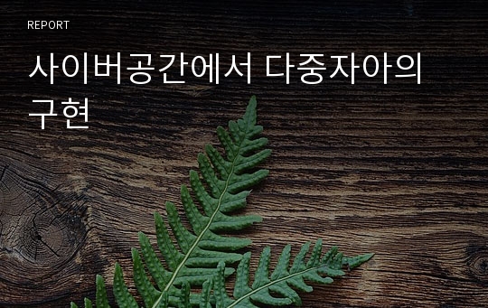 사이버공간에서 다중자아의 구현