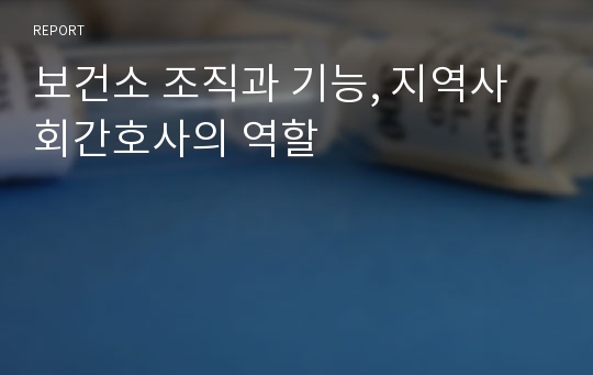 보건소 조직과 기능, 지역사회간호사의 역할